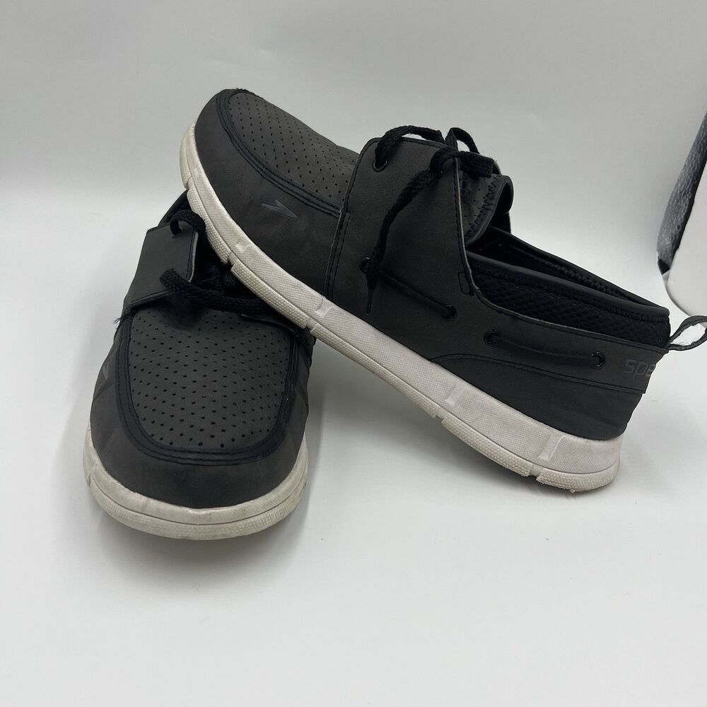 Speedo Mens Port Lightweight Boat Water Shoe Black White Size 11 Sneaker